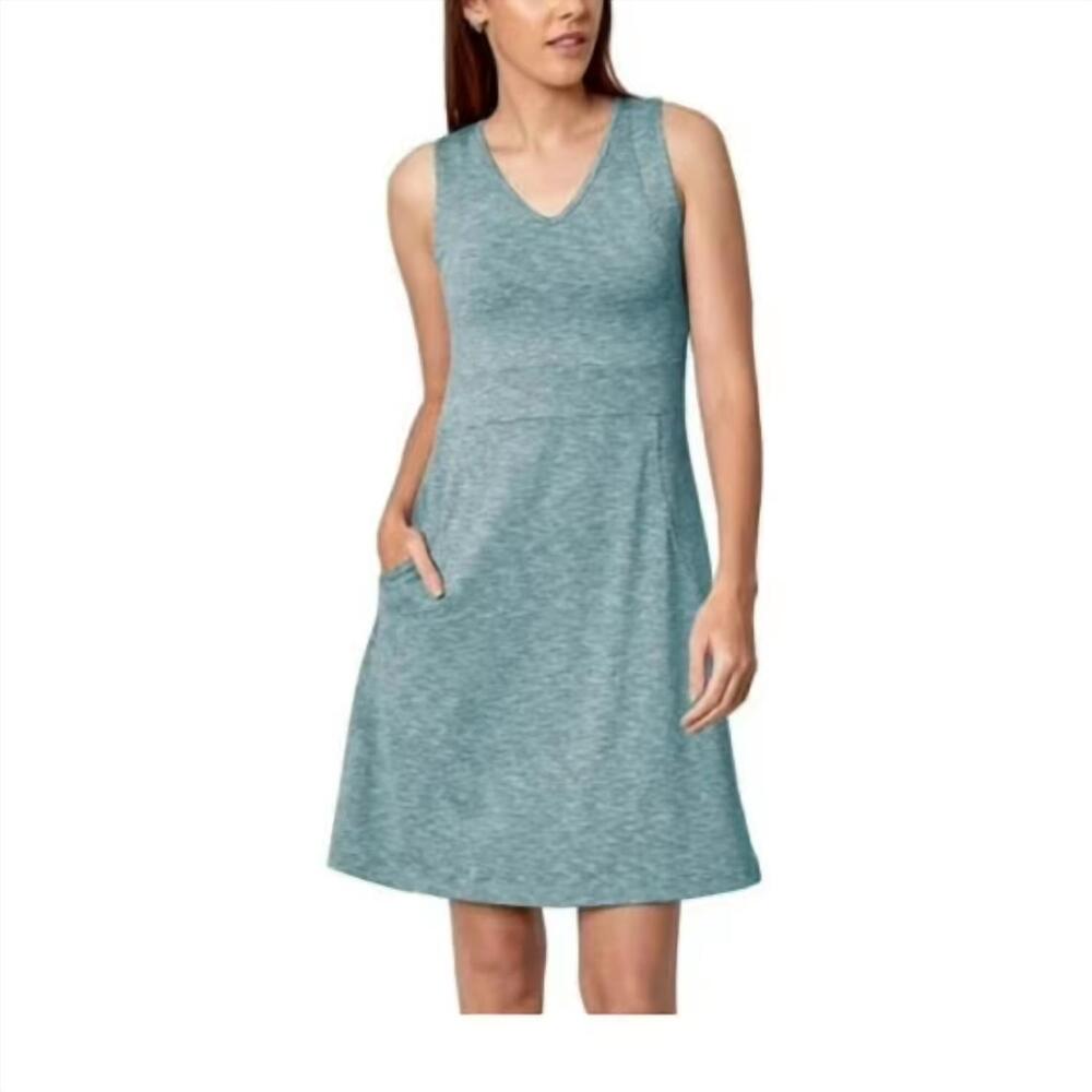 NEW MONDETTA women's active sleeveless dress in teal artic
